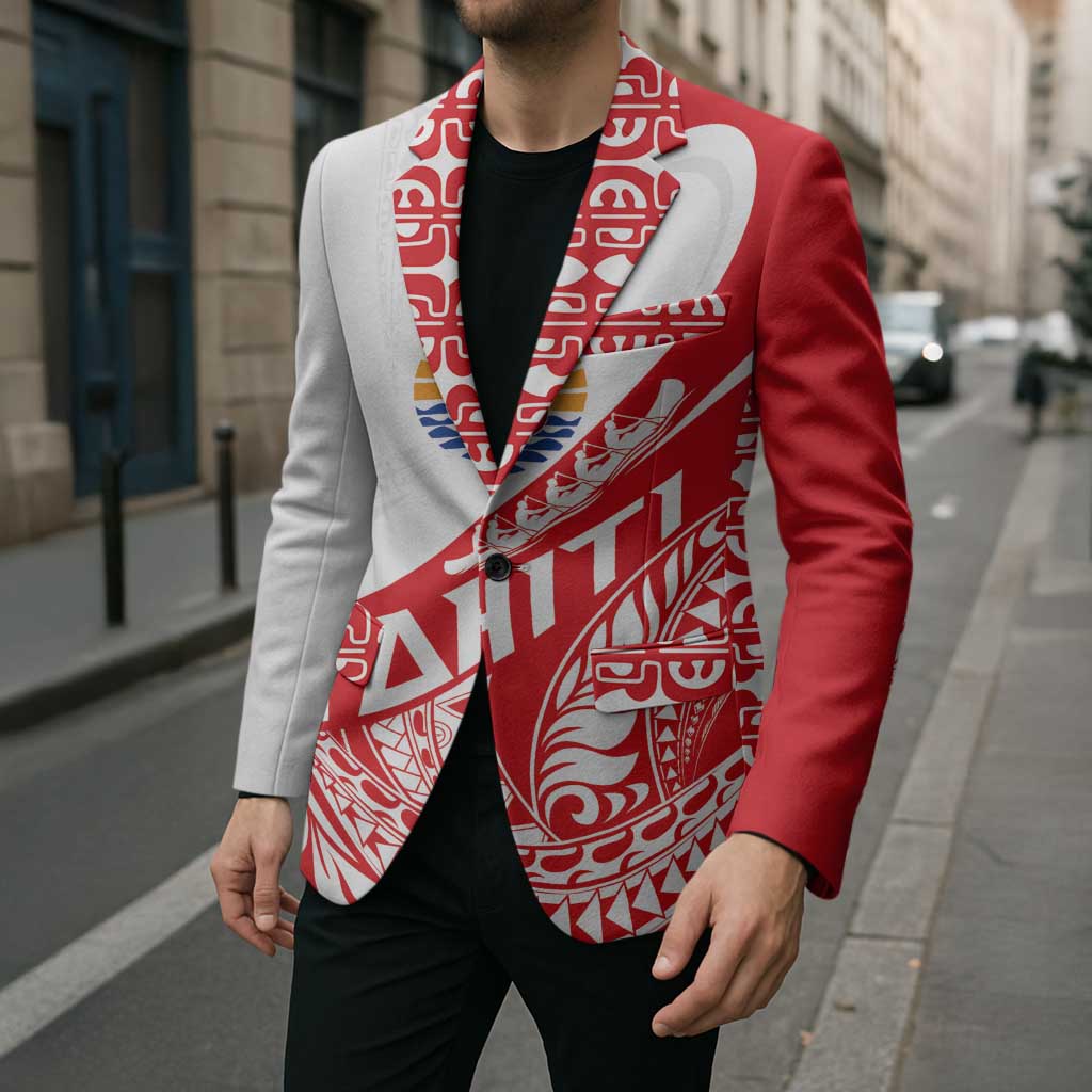 Personalised Tahiti Va'a Race Blazer Polynesian Tattoos Sporty Style - Polynesian Pride