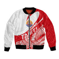 Personalised Tahiti Va'a Race Bomber Jacket Polynesian Tattoos Sporty Style - Polynesian Pride
