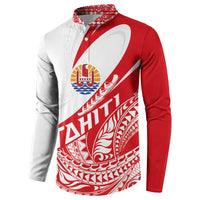 Personalised Tahiti Va'a Race Button Sweatshirt Polynesian Tattoos Sporty Style - Polynesian Pride