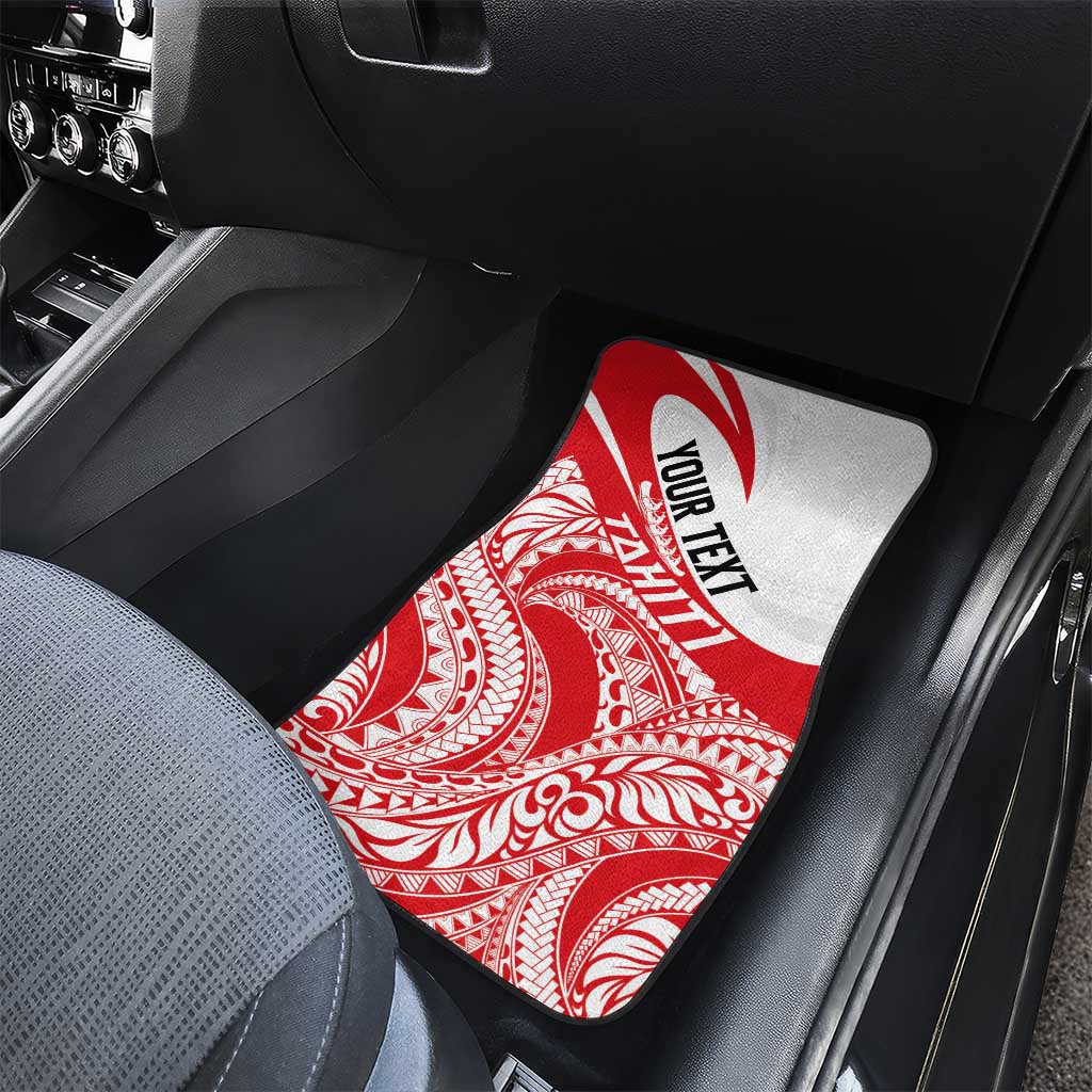 Personalised Tahiti Va'a Race Car Mats Polynesian Tattoos Sporty Style - Polynesian Pride
