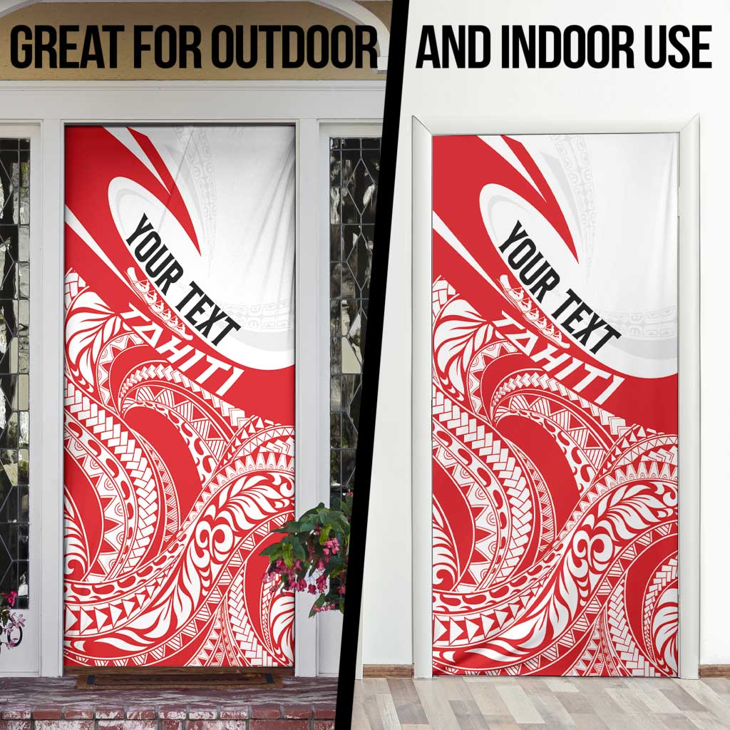 Personalised Tahiti Va'a Race Door Cover Polynesian Tattoos Sporty Style - Polynesian Pride