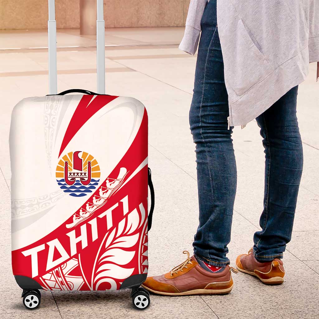 Tahiti Va'a Race Luggage Cover Polynesian Tattoos Sporty Style LT03 Red - Polynesian Pride