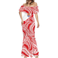 Personalised Tahiti Va'a Race Mermaid Dress Polynesian Tattoos Sporty Style - Polynesian Pride