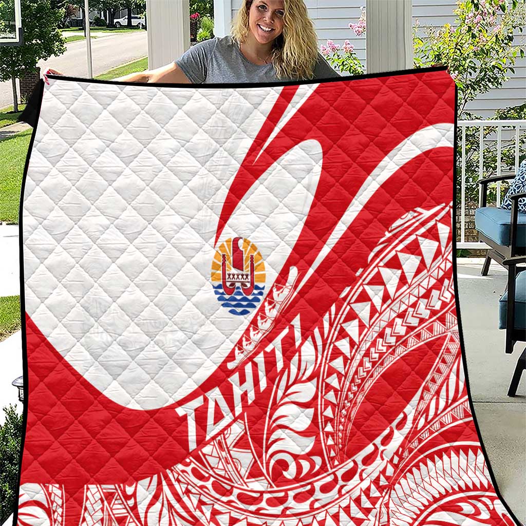 Tahiti Va'a Race Quilt Polynesian Tattoos Sporty Style LT03 Red - Polynesian Pride