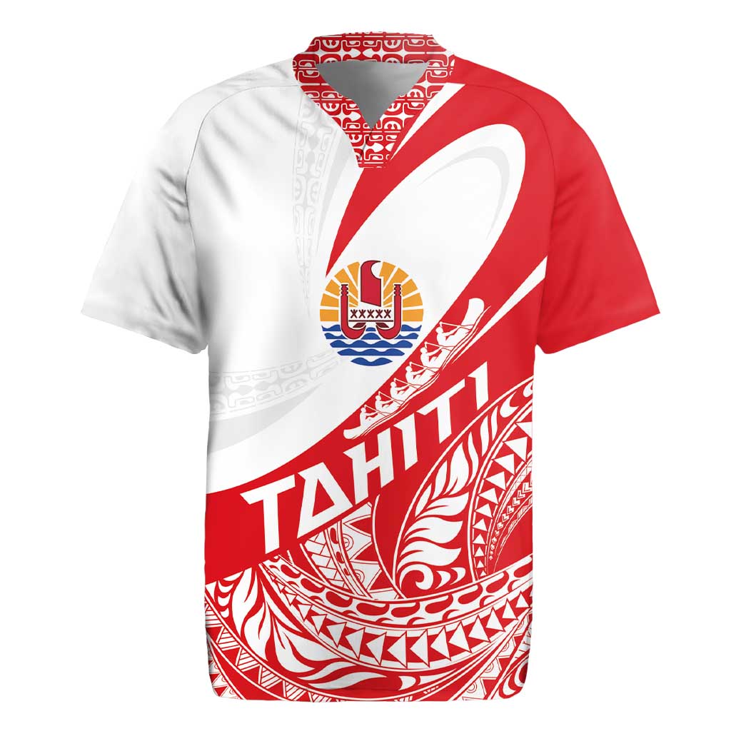 Personalised Tahiti Va'a Race Rugby Jersey Polynesian Tattoos Sporty Style - Polynesian Pride