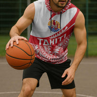 Personalised Tahiti Va'a Race Sleeveless Hoodie Polynesian Tattoos Sporty Style - Polynesian Pride