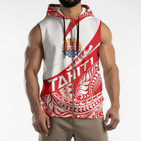 Personalised Tahiti Va'a Race Sleeveless Zip Hoodie Polynesian Tattoos Sporty Style - Polynesian Pride