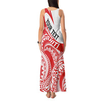 Personalised Tahiti Va'a Race Tank Maxi Dress Polynesian Tattoos Sporty Style - Polynesian Pride
