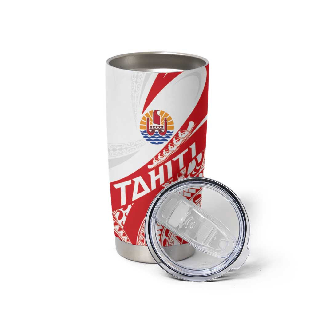 Personalised Tahiti Va'a Race Tumbler Cup Polynesian Tattoos Sporty Style - Polynesian Pride
