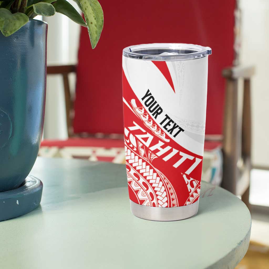 Personalised Tahiti Va'a Race Tumbler Cup Polynesian Tattoos Sporty Style - Polynesian Pride