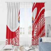 Tahiti Va'a Race Window Curtain Polynesian Tattoos Sporty Style - Polynesian Pride