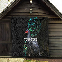 Custom Pukeko New Zealand Quilt Koru Papua Shell with Silver Fern Pattern LT03 - Polynesian Pride