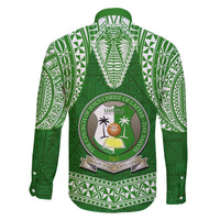 Tonga Liahona High School Family Matching Off Shoulder Maxi Dress and Hawaiian Shirt Traditional Ngatu and Polynesian Pattern LT03 - Polynesian Pride