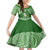 Tonga Liahona High School Kid Short Sleeve Dress Traditional Ngatu and Polynesian Pattern LT03 KID Green - Polynesian Pride