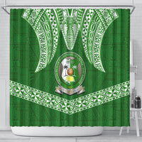 Tonga Liahona High School Shower Curtain Traditional Ngatu and Polynesian Pattern LT03 - Polynesian Pride