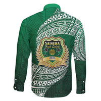Tonga Saineha High School Family Matching Off Shoulder Maxi Dress and Hawaiian Shirt Traditional Ngatu and Polynesian Pattern LT03 - Polynesian Pride