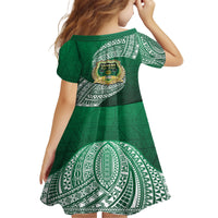 Tonga Saineha High School Family Matching Off Shoulder Short Dress and Hawaiian Shirt Traditional Ngatu and Polynesian Pattern LT03 - Polynesian Pride