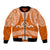 Tonga Tailulu College Bomber Jacket Traditional Ngatu and Polynesian Pattern LT03 Unisex Orange - Polynesian Pride