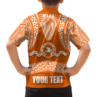 Tonga Tailulu College Family Matching Off Shoulder Maxi Dress and Hawaiian Shirt Traditional Ngatu and Polynesian Pattern LT03 - Polynesian Pride