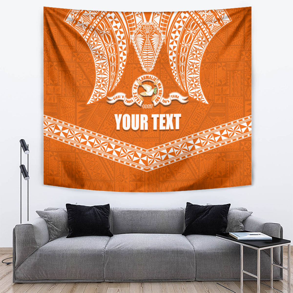 Tonga Tailulu College Tapestry Traditional Ngatu and Polynesian Pattern LT03 - Polynesian Pride