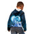 Dolphin Couple Love Story Valentine Day Kid Hoodie With Polynesian Tribal Tattoo Blue Style LT03 - Polynesian Pride