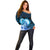 Dolphin Couple Love Story Valentine Day Off Shoulder Sweater With Polynesian Tribal Tattoo Blue Style LT03 - Polynesian Pride