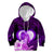 Dolphin Couple Love Story Valentine Day Kid Hoodie With Polynesian Tribal Tattoo Purple Style LT03 Hoodie Purple - Polynesian Pride
