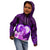 Dolphin Couple Love Story Valentine Day Kid Hoodie With Polynesian Tribal Tattoo Purple Style LT03 - Polynesian Pride