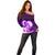 Dolphin Couple Love Story Valentine Day Off Shoulder Sweater With Polynesian Tribal Tattoo Purple Style LT03 - Polynesian Pride