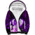 Dolphin Couple Love Story Valentine Day Sherpa Hoodie With Polynesian Tribal Tattoo Purple Style LT03 Unisex Purple - Polynesian Pride