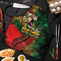 Aotearoa One Love Apron Reggae Lion with Kakahu Huruhuru