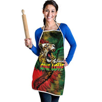 Aotearoa One Love Apron Reggae Lion with Kakahu Huruhuru
