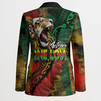 Aotearoa One Love Blazer Reggae Lion with Kakahu Huruhuru
