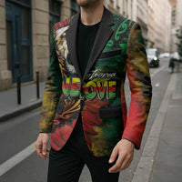Aotearoa One Love Blazer Reggae Lion with Kakahu Huruhuru