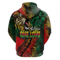 Aotearoa One Love Hoodie Reggae Lion with Kakahu Huruhuru