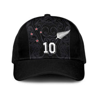 Custom Aotearoa Rugby Baseball Net Cap Fern Blacks-Traditional Maori Motifs Design