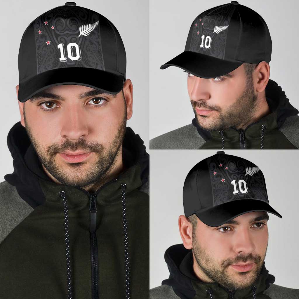 Custom Aotearoa Rugby Classic Cap Fern Blacks-Traditional Maori Motifs Design LT03 - Polynesian Pride