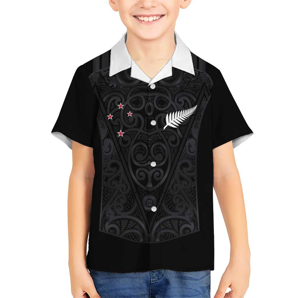 Custom Aotearoa Rugby Hawaiian Shirt Fern Blacks-Traditional Maori Motifs Design LT03 - Polynesian Pride