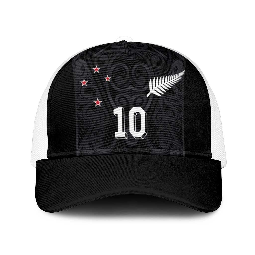Custom Aotearoa Rugby Mesh Trucker Cap Fern Blacks-Traditional Maori Motifs Design