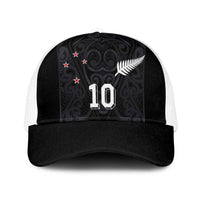 Custom Aotearoa Rugby Mesh Trucker Cap Fern Blacks-Traditional Maori Motifs Design