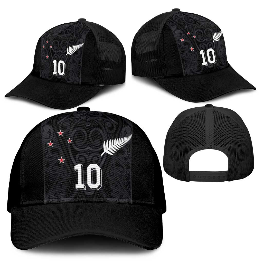 Custom Aotearoa Rugby Mesh Trucker Cap Fern Blacks-Traditional Maori Motifs Design