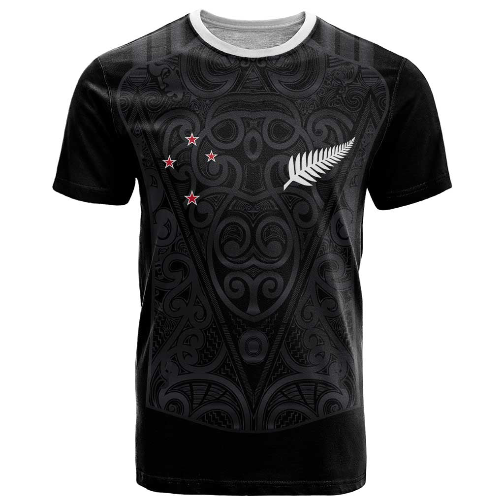 Custom Aotearoa Rugby T Shirt Fern Blacks-Traditional Maori Motifs Design