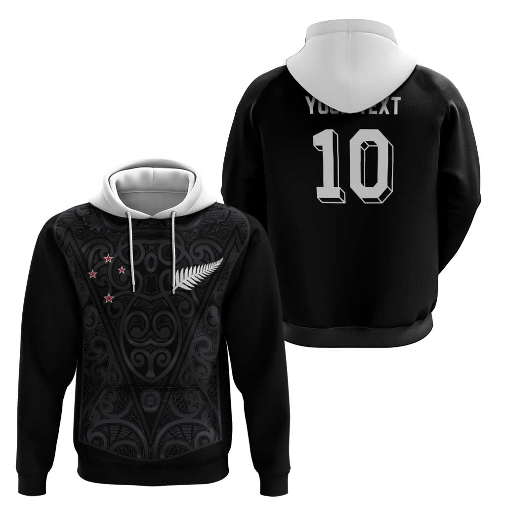 Custom Aotearoa Rugby Zip Hoodie Fern Blacks-Traditional Maori Motifs Design LT03 - Polynesian Pride