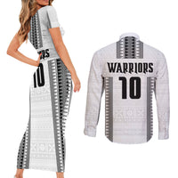 Fiji Rugby Warriors Couples Matching Short Sleeve Bodycon Dress and Long Sleeve Button Shirt Masi Tribal Pattern Go Champion 2024
