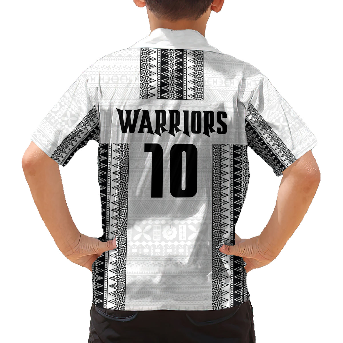 Fiji Rugby Warriors Kid Hawaiian Shirt Masi Tribal Pattern Go Champion 2024