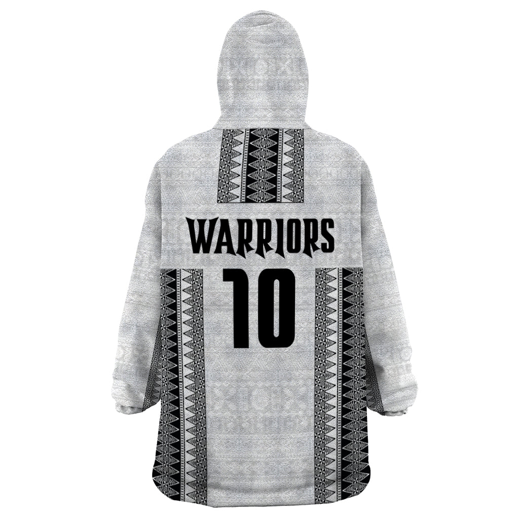 Fiji Rugby Warriors Wearable Blanket Hoodie Masi Tribal Pattern Go Champion 2024