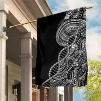 Samoan DNA Art Tattoo Garden Flag Polynesian Pattern Black Color LT03 House Flag Black - Polynesian Pride
