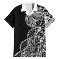 Samoan DNA Art Tattoo Hawaiian Shirt Polynesian Pattern Black Color