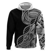 Samoan DNA Art Tattoo Hoodie Polynesian Pattern Black Color LT03 Pullover Hoodie Black - Polynesian Pride