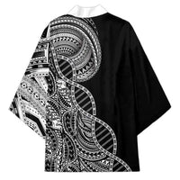 Samoan DNA Art Tattoo Kimono Polynesian Pattern Black Color